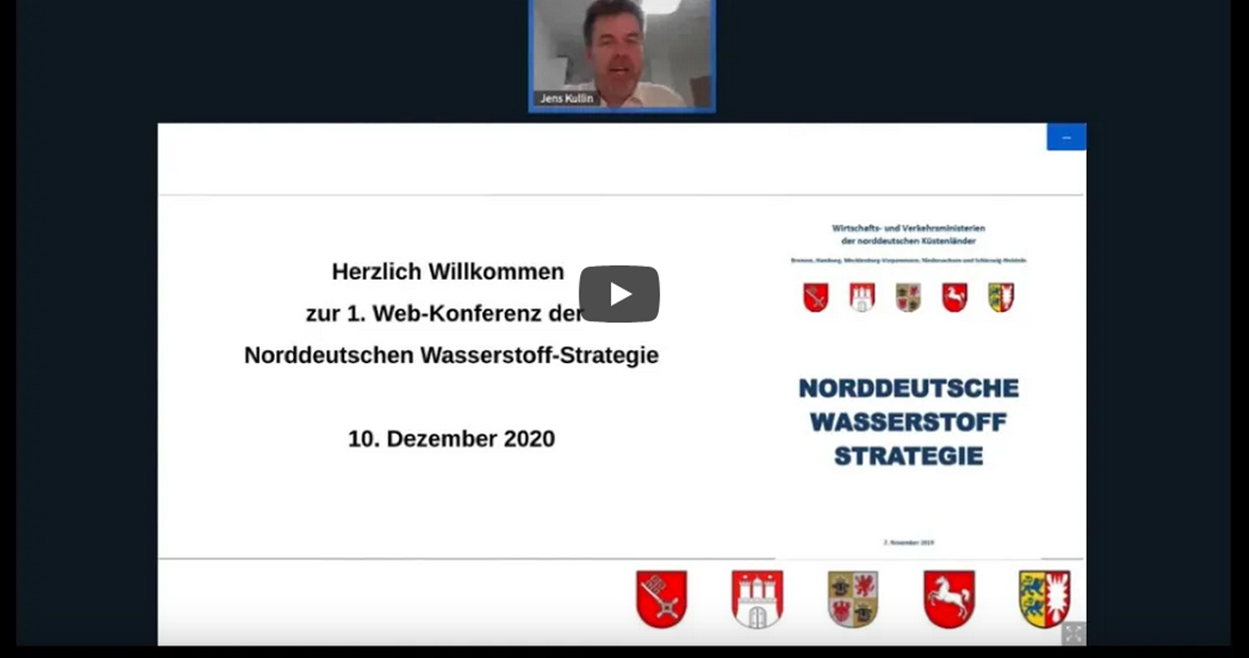 Screenshot des Videos MW Web Konferenz Wasserstoffstrategie